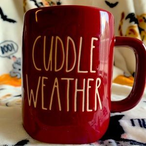 BNWT Rae Dunn Red CUDDLE WEATHER Mug